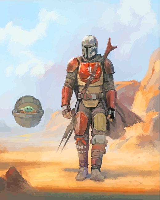 Star Wars The Mandalorian Art Paint By Numbers - Numeral Paint Kit